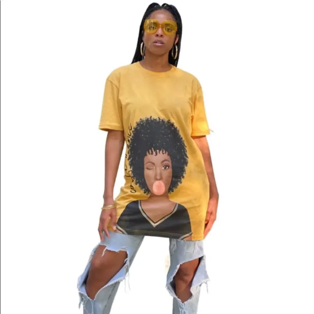 Confidence Imani brown sugar girl extended t-shirt L NWT